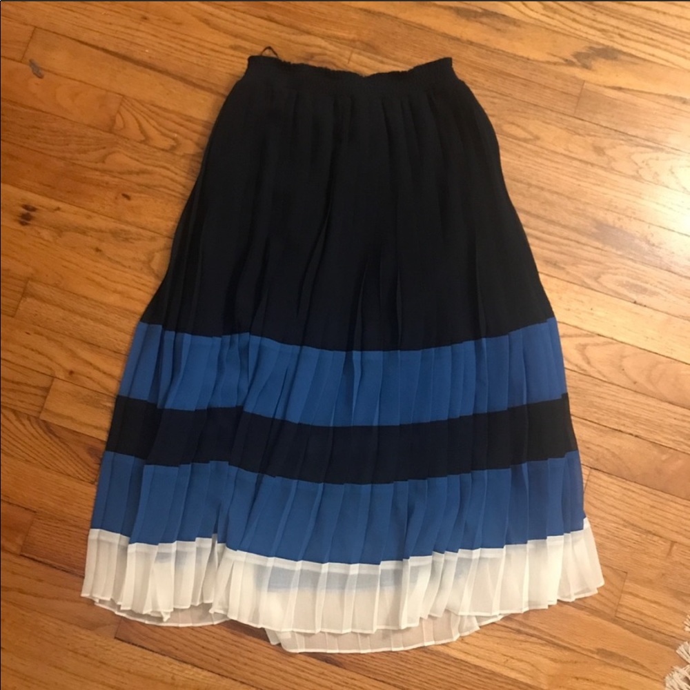 NWT Joie Pleated Colorblock Midi Skirt - Picture 6 of 6